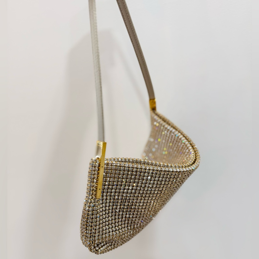 Saint Laurent Suzanne crystal-embellished satin shoulder bag - Picture 4 of 14